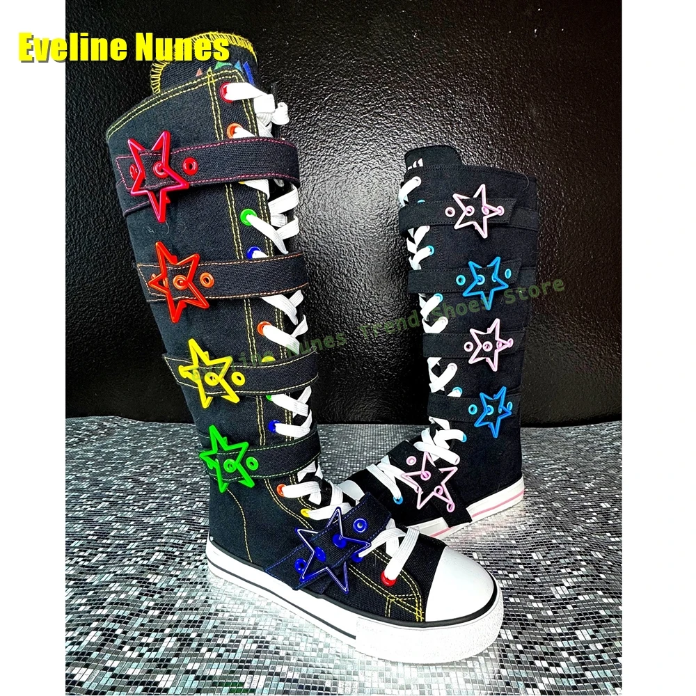 Women'S Fashion Boots 2025 - Heart Shaped Buckle Platform Boots Round