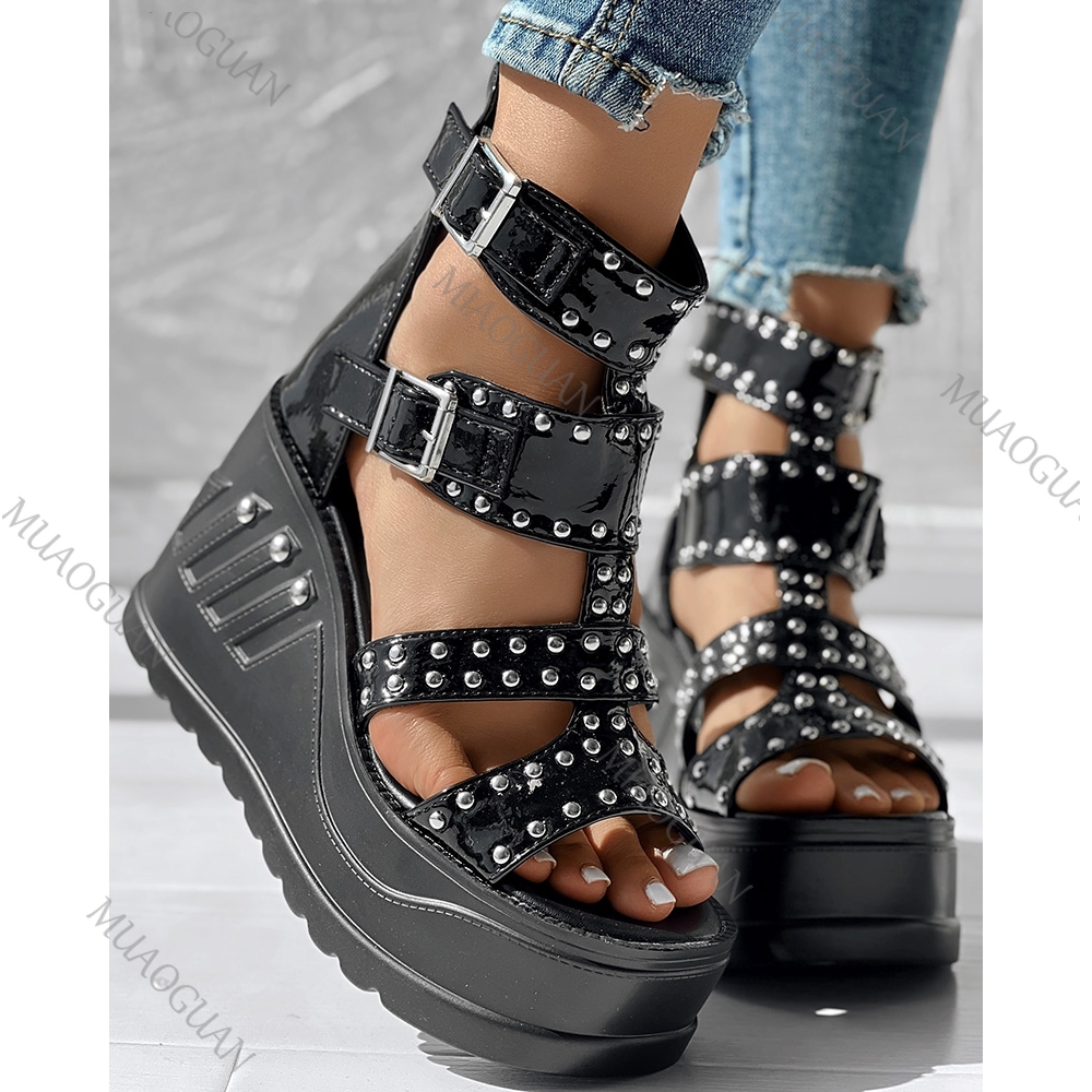 Women'S Fashion Footwear - Fashion Women Peep Toe Black Sandals