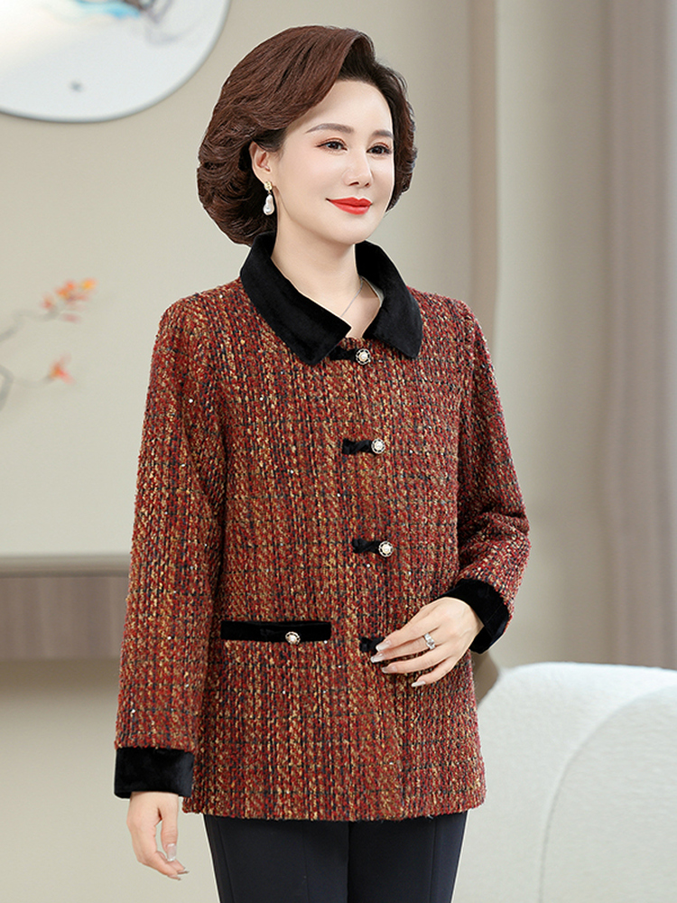 Women Fashion Over 60 - New Spring Fashion Woolen Coat for