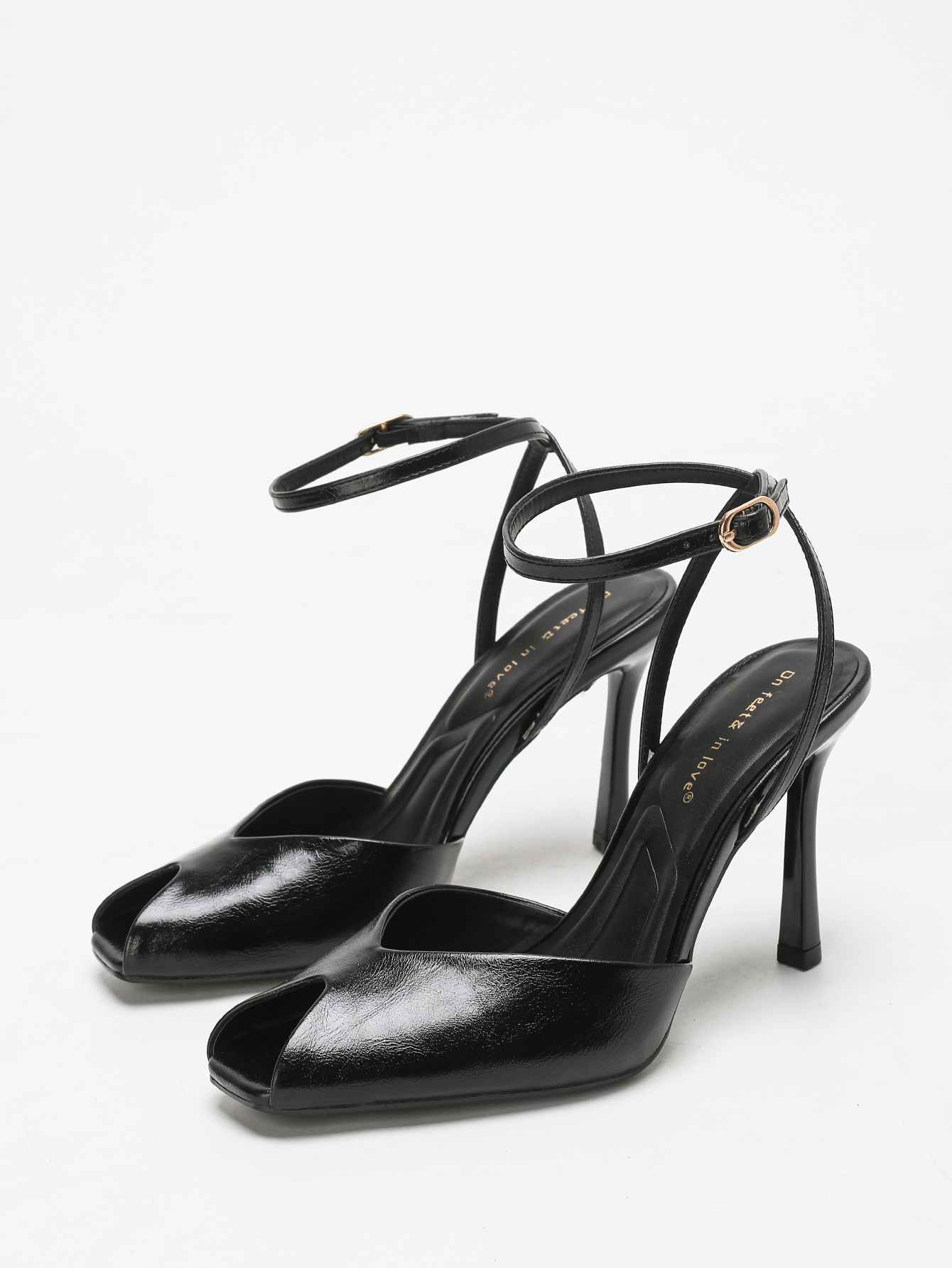 Chic Square-Toe Leather Peep-T - đánh giá và giá Women'S Fashion Footwear
