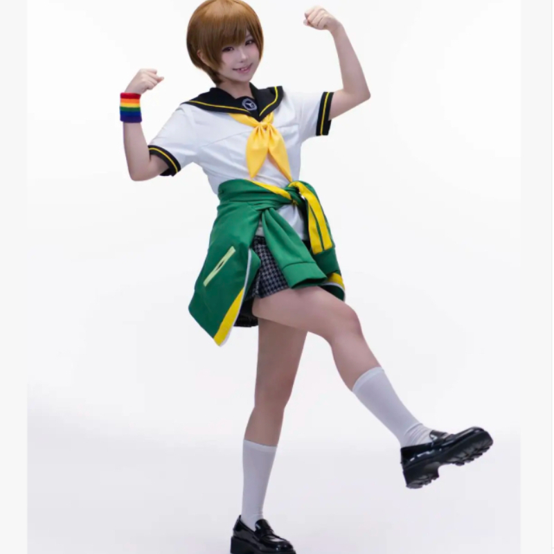 Persona 4 Chie Satonaka Cospla - đánh giá và giá Pleated Skirt Women