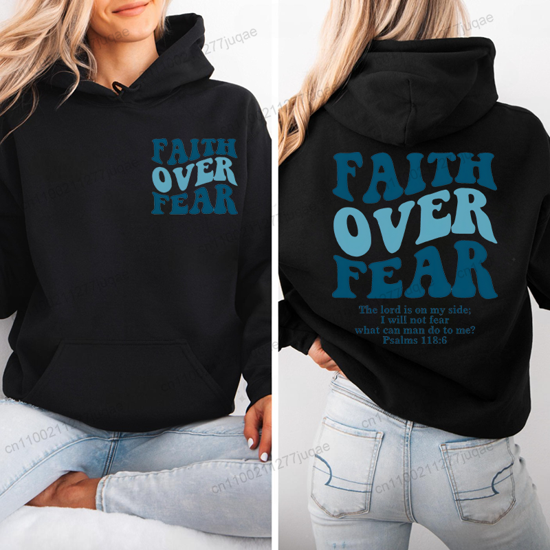 Faith Over Fear Print Sweatshi - đánh giá và giá Women Fashion Over The Years