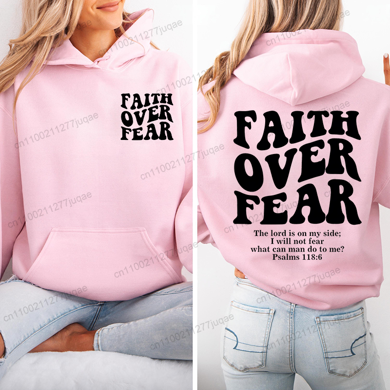Faith Over Fear Print Sweatshi - đánh giá và giá Women Fashion Over The Years