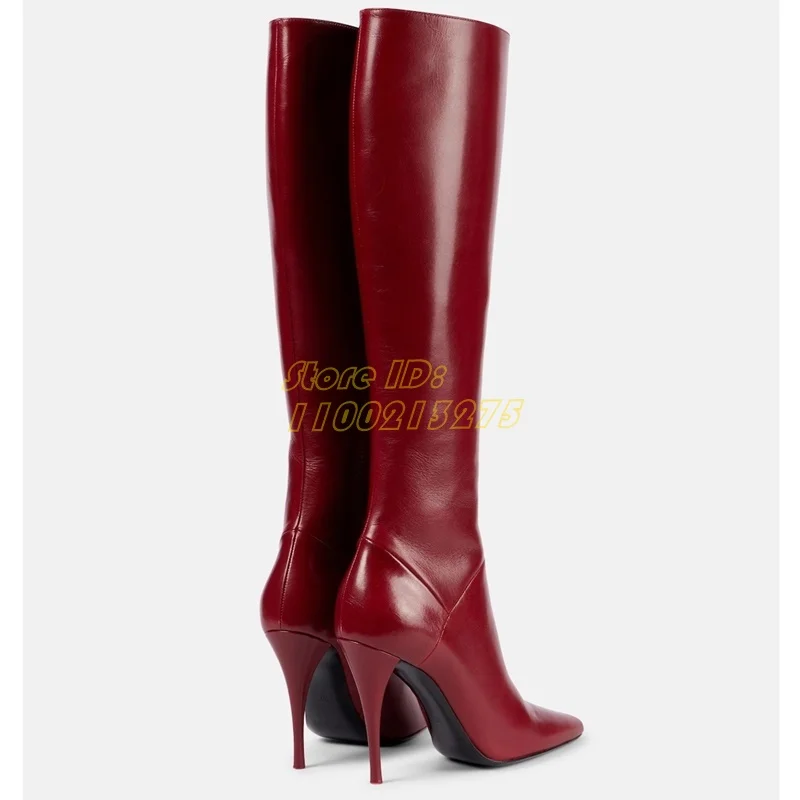 Matte Leather Knee High Boots  - đánh giá và giá Women'S Fashion Boots 2025