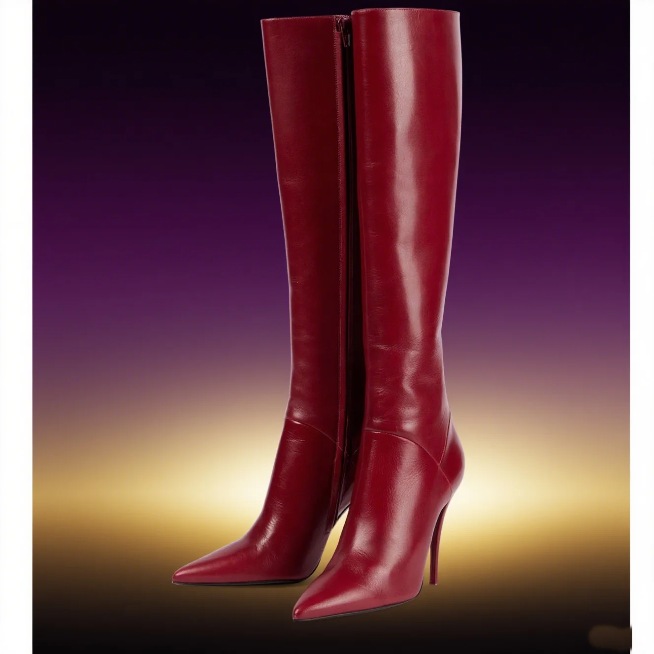 Matte Leather Knee High Boots  - đánh giá và giá Women'S Fashion Boots 2025