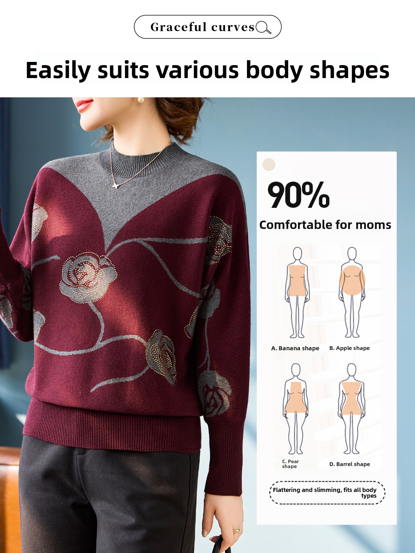 Thickened Knitted Base Layer T - đánh giá và giá Women Fashion Over 60