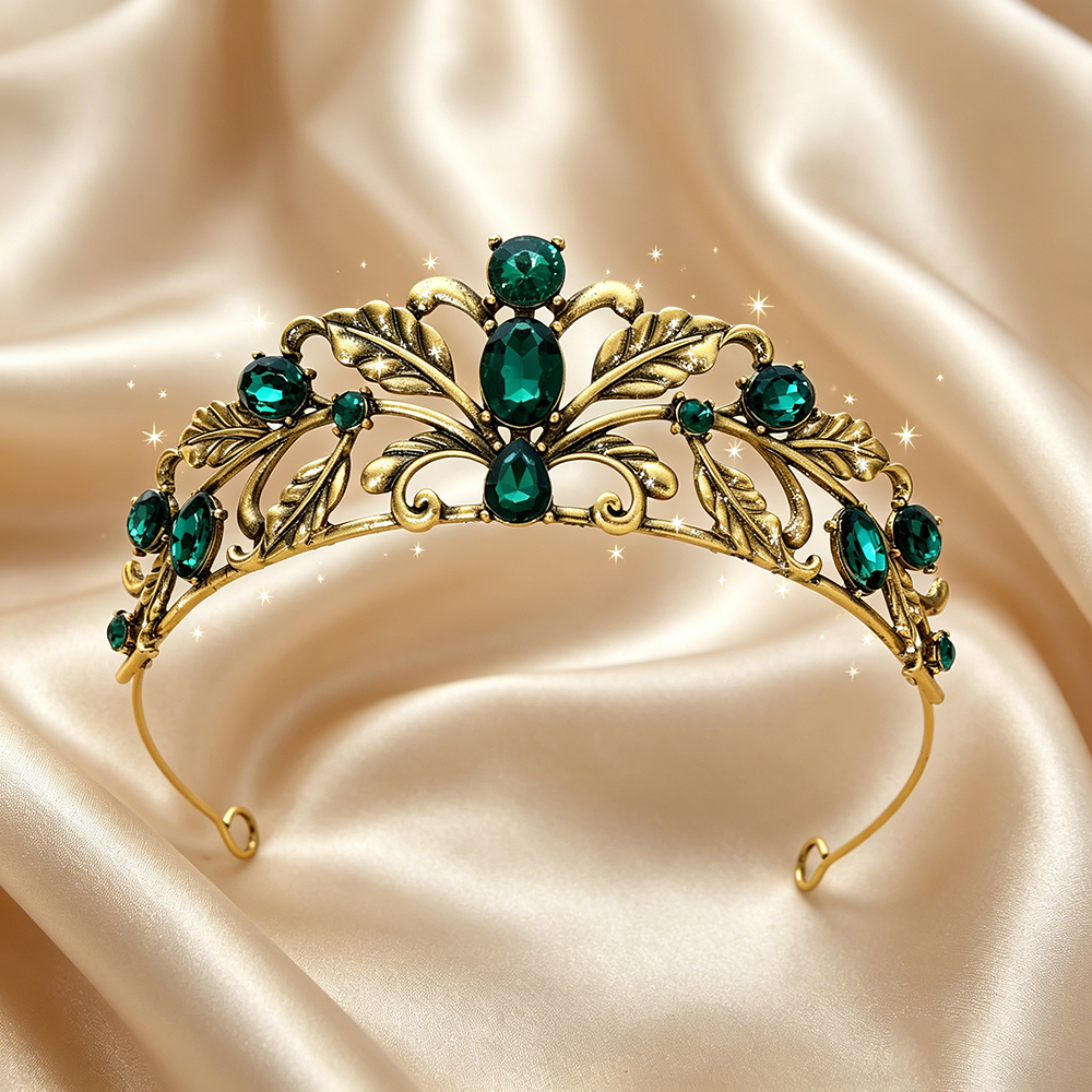 Vintage Leaf Rhinestone Bridal - đánh giá và giá Women Queen Fashion