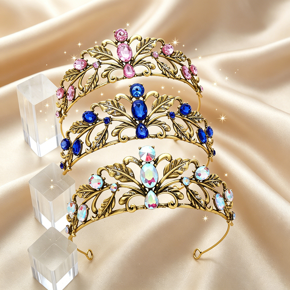 Vintage Leaf Rhinestone Bridal - đánh giá và giá Women Queen Fashion