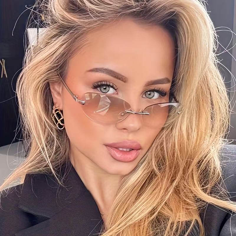 Rimless Oval Sunglasses Women  - đánh giá và giá Women'S Fashion Eyeglass Frames