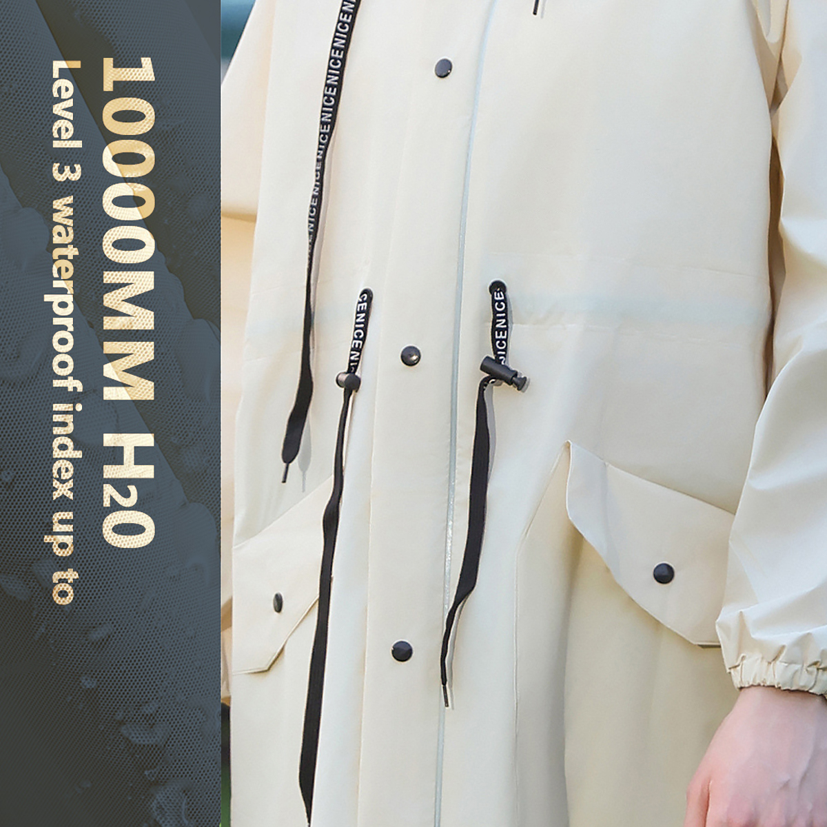 Women Long Waterproof Rain Jac - đánh giá và giá Women'S Fashion Rain Jacket