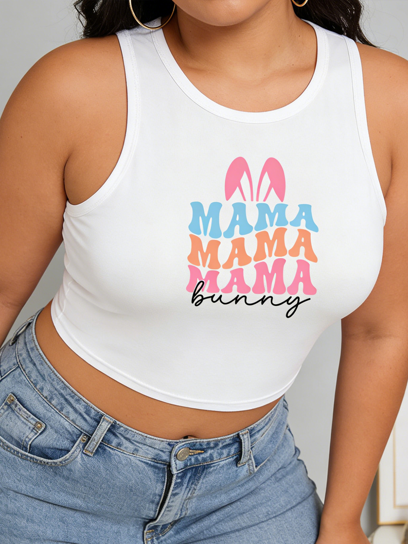 Large size Easter pattern prin - đánh giá và giá Women'S Fashion Vest Tops