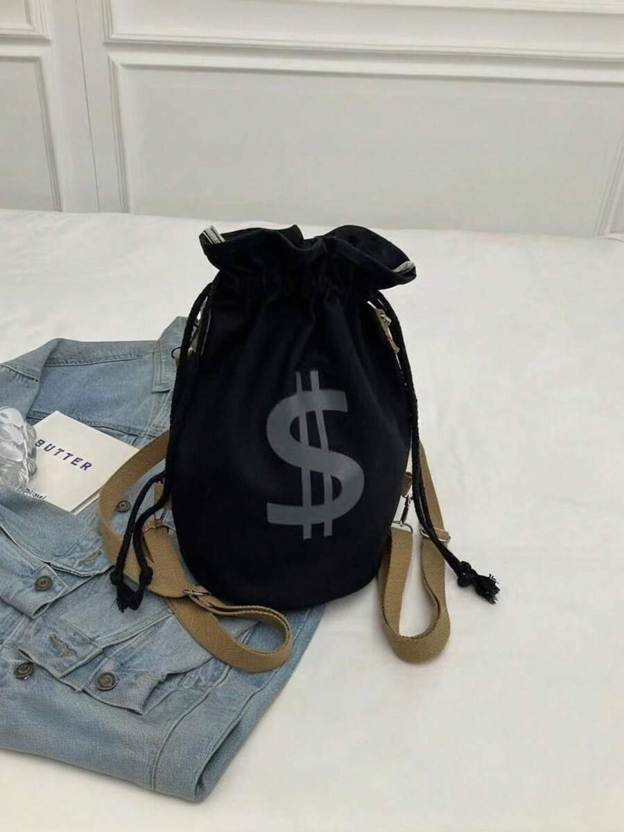 Black Canvas Drawstring Crossb - đánh giá và giá Canvas Tote Bag