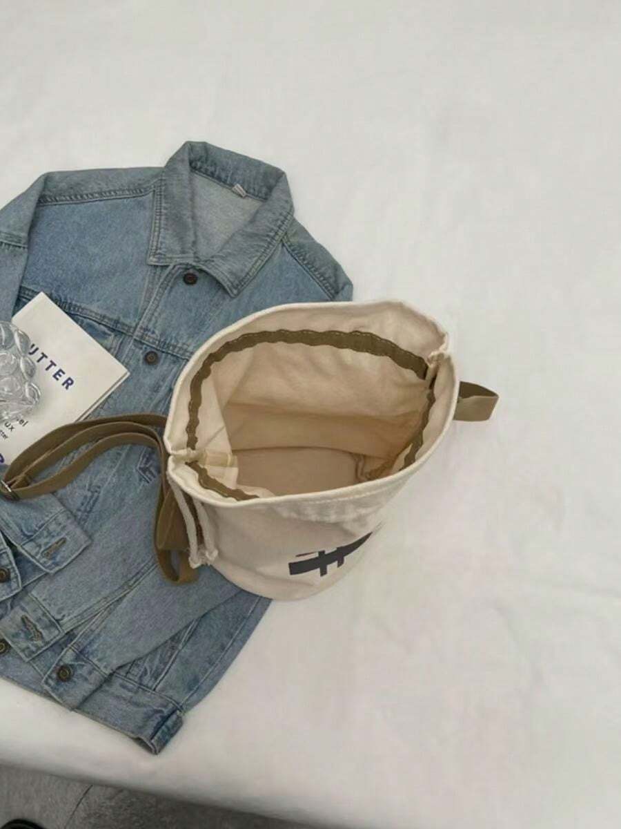Black Canvas Drawstring Crossb - đánh giá và giá Canvas Tote Bag