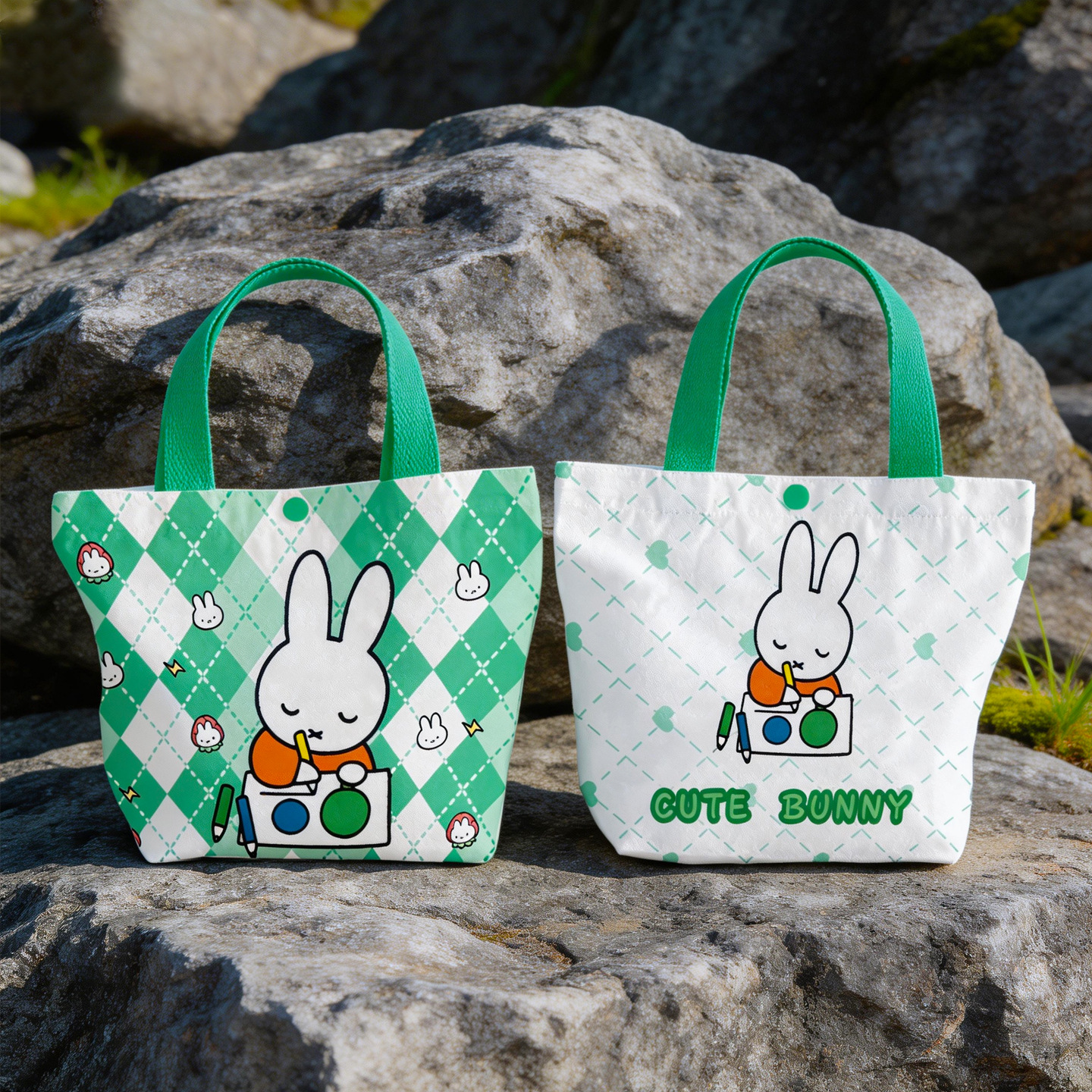 Creative Cartoon Miffy Rabbit  - đánh giá và giá Canvas Tote Bag