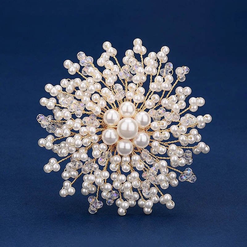 Pearl Woven Flower Brooch For  - đánh giá và giá Women Fashion Designer