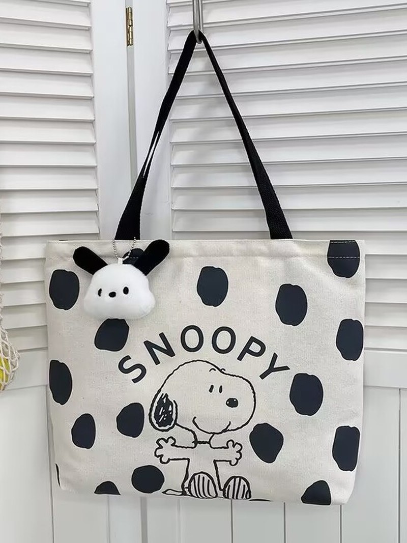Cartoon Snoopy Canvas Shoulder - đánh giá và giá Canvas Tote Bag