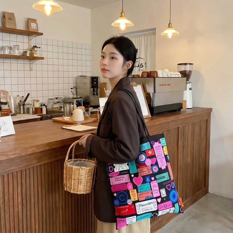 2026 Korean Ins Wind Tote Bag  - đánh giá và giá Canvas Tote Bag