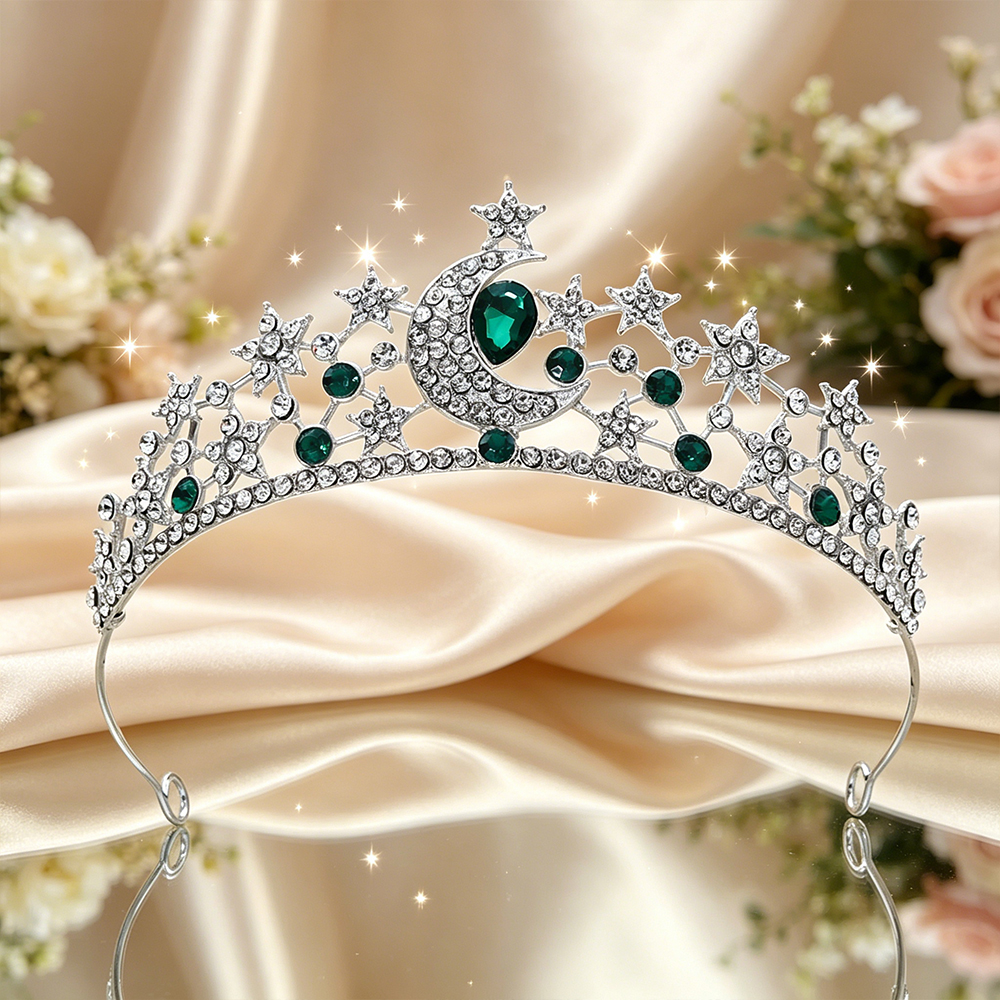 Moon Star Bridal Tiara Sparkli - đánh giá và giá Women Queen Fashion
