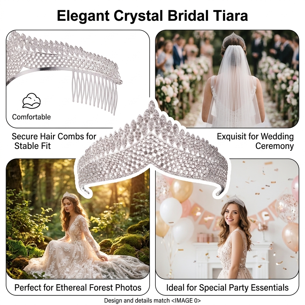 Crystal Tiara-Bridal Hairpiece - đánh giá và giá Women Fashion Designer