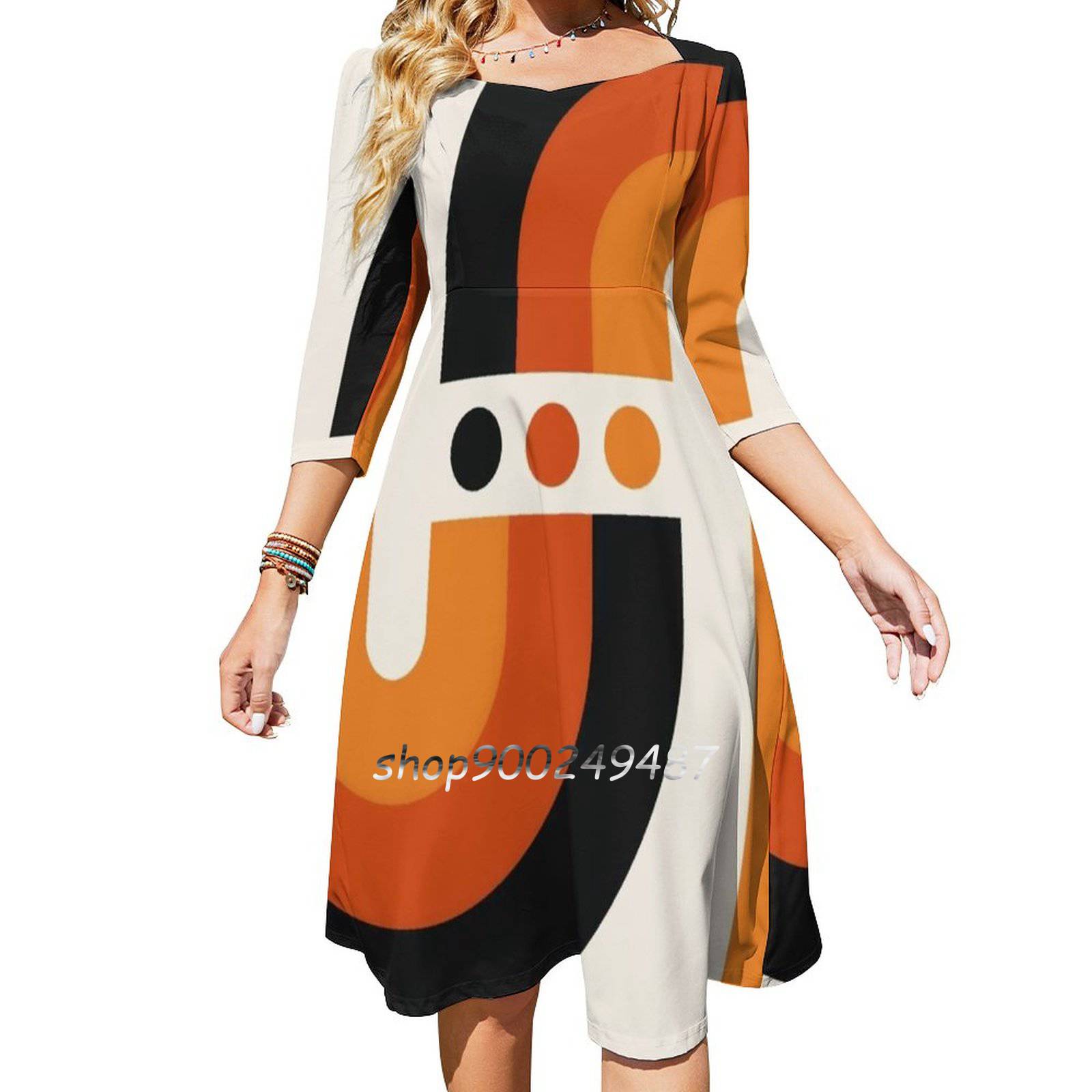 Sunset Rainbow Flare Dress Squ - đánh giá và giá Women'S Fashion Of The 60S