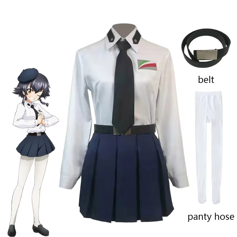 Anime GIRLS und PANZER Anzio H - đánh giá và giá Pleated Skirt Women