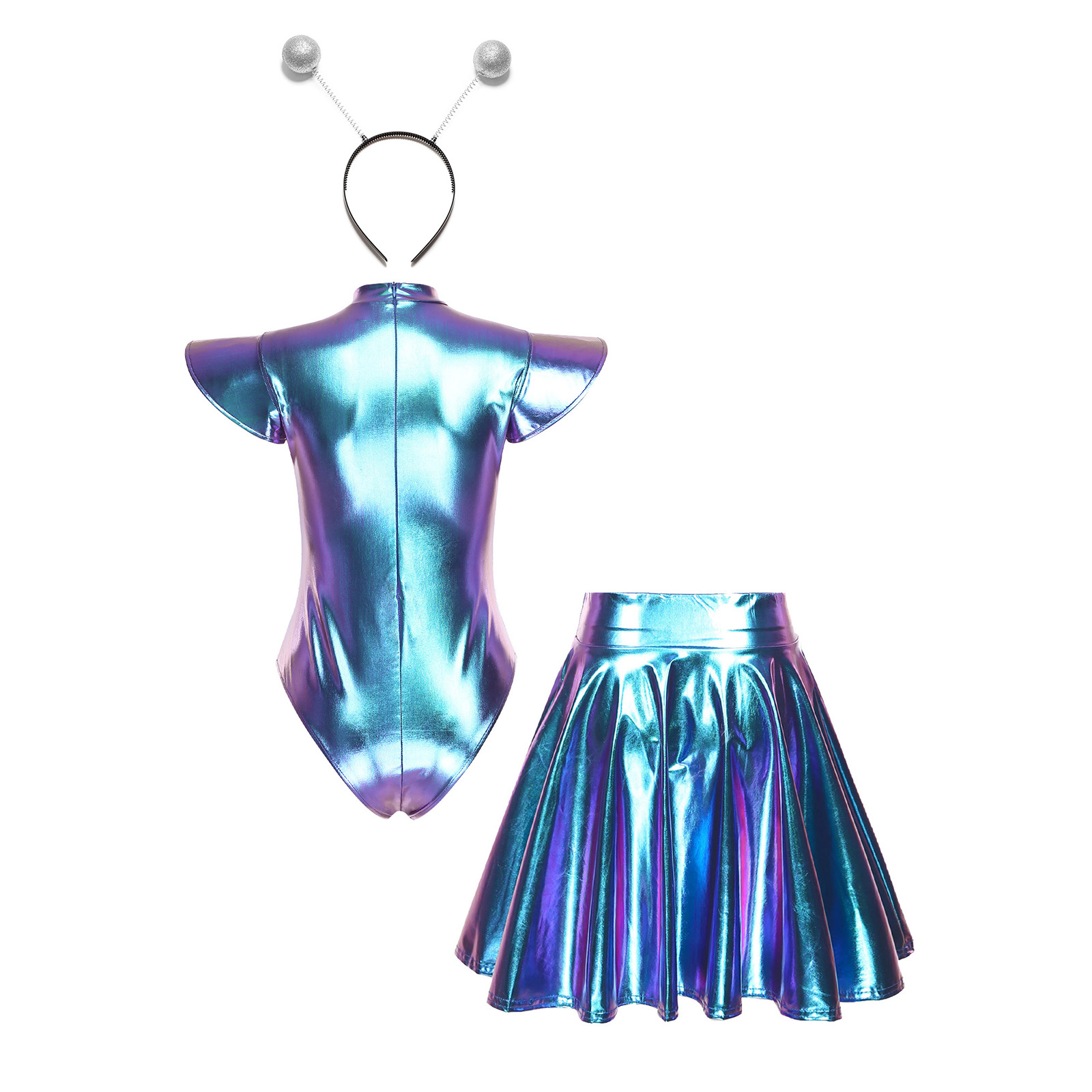 Women Halloween Alien Robot As - đánh giá và giá Pleated Skirt Women