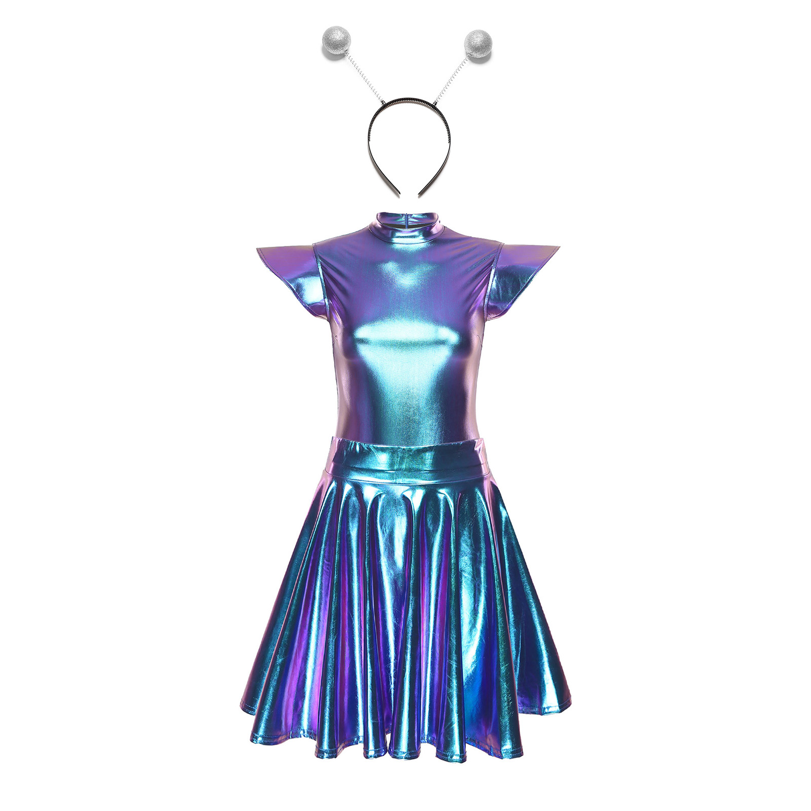 Women Halloween Alien Robot As - đánh giá và giá Pleated Skirt Women