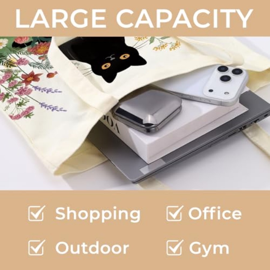 Cute Aesthetic Canvas Tote Bag - đánh giá và giá Canvas Tote Bag
