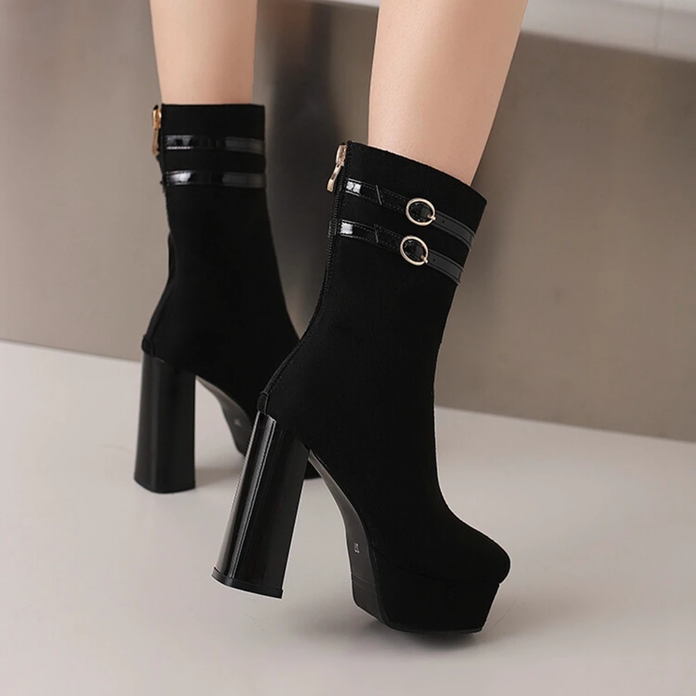 Ankle Boots Women Fashion Sued - đánh giá và giá Women'S Fashion Riding Boots