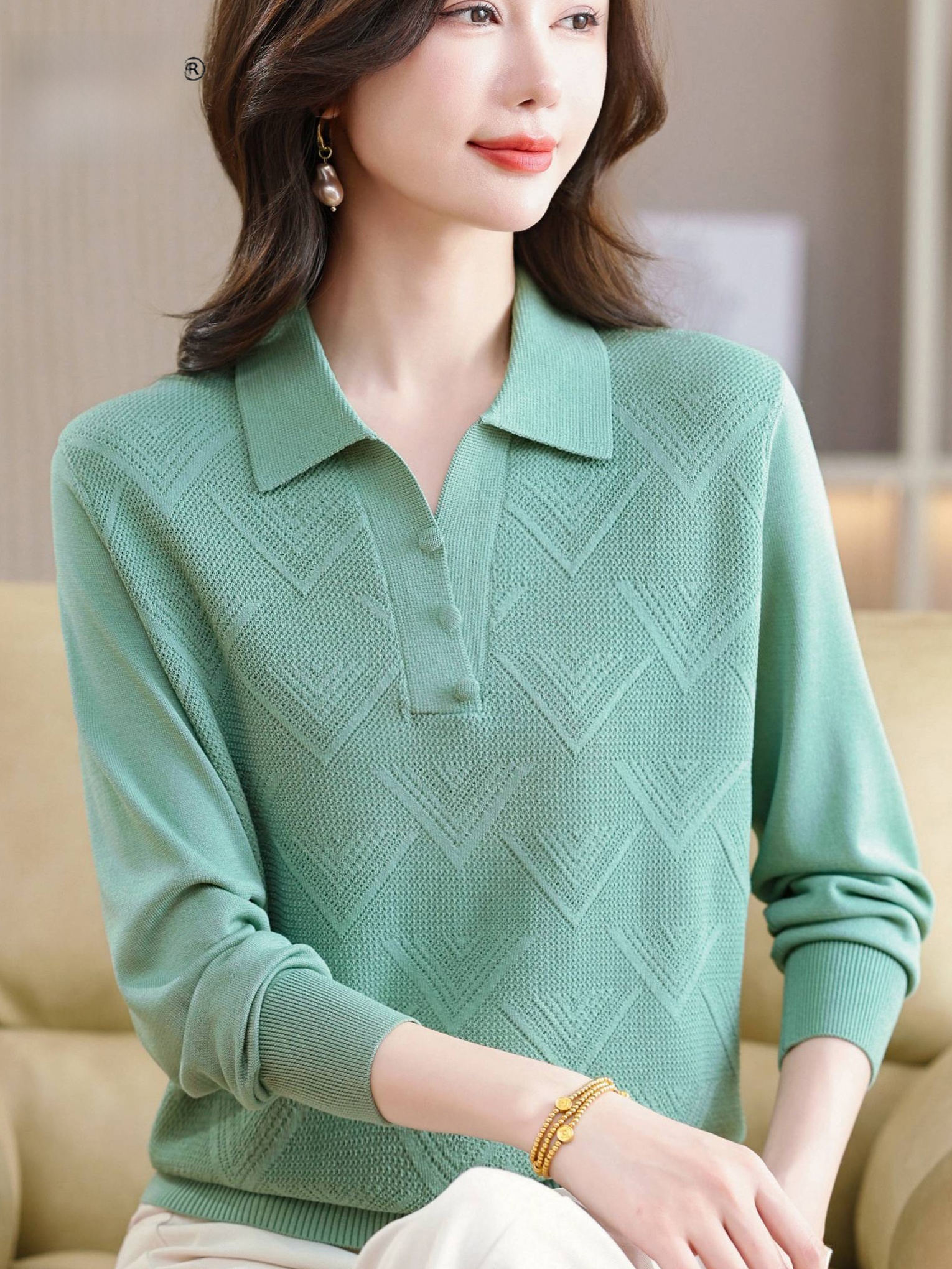 Casual  Neck Knitted Sweater L - đánh giá và giá Women Fashion Over 60