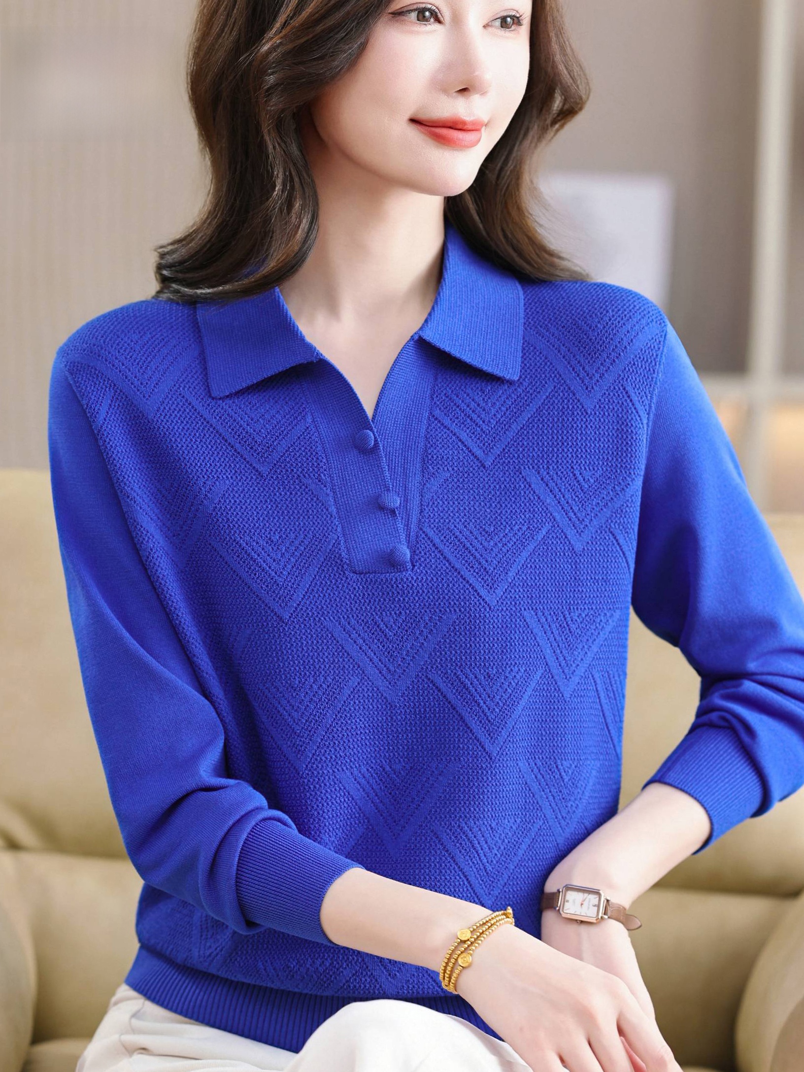 Casual  Neck Knitted Sweater L - đánh giá và giá Women Fashion Over 60