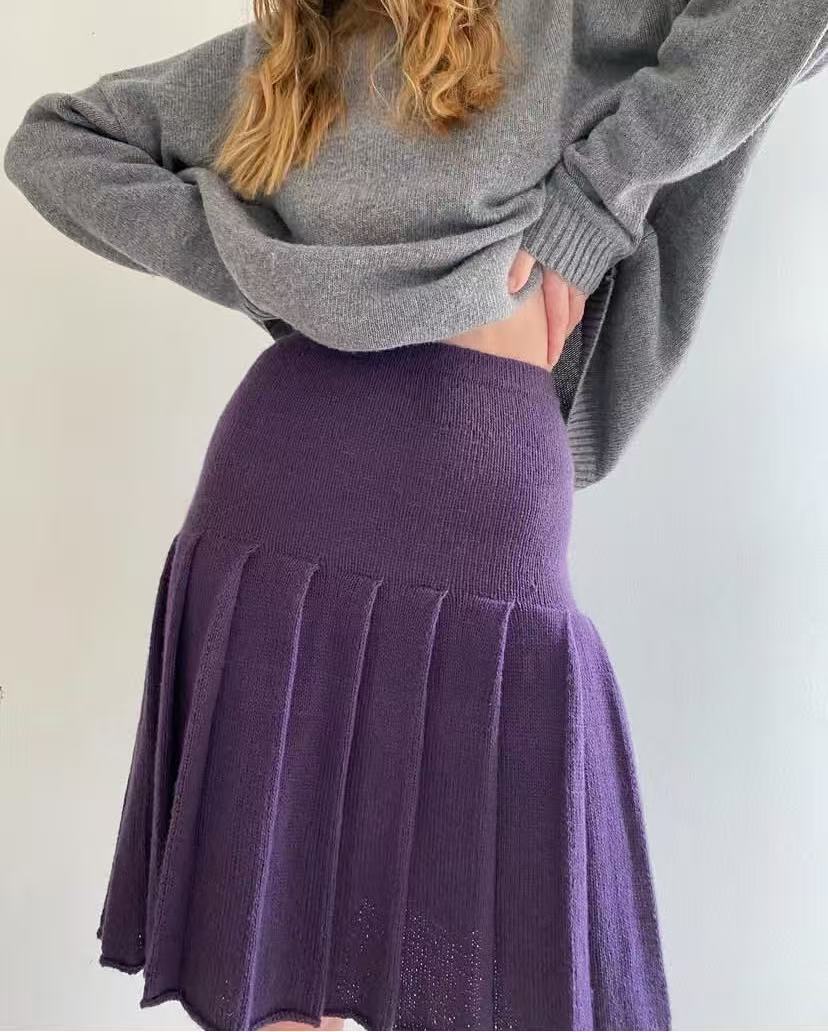 High waisted slimming versatil - đánh giá và giá Pleated Skirt Women