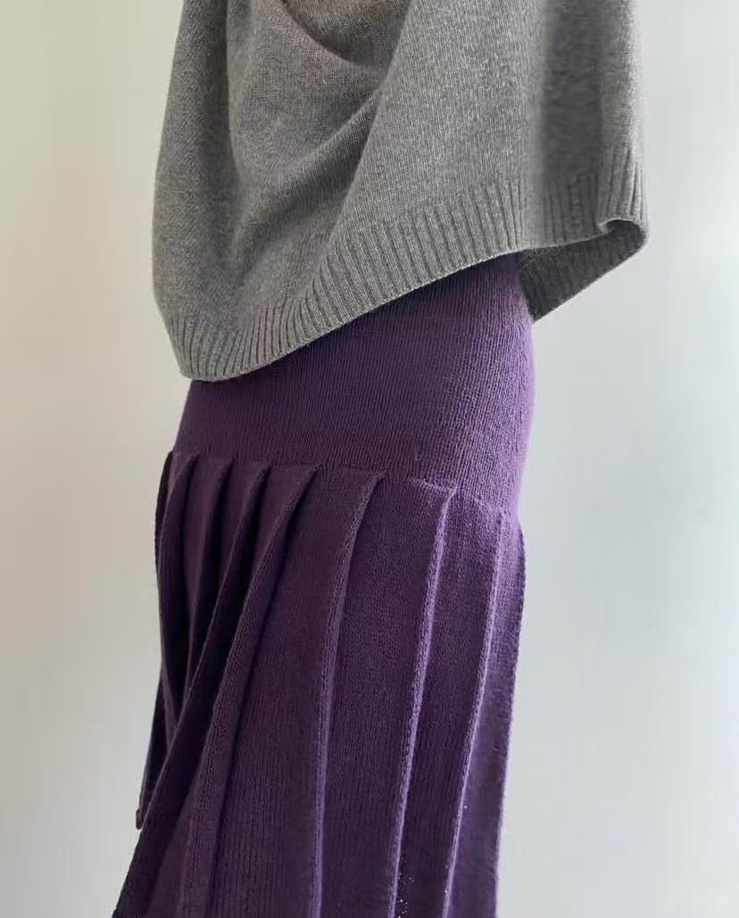 High waisted slimming versatil - đánh giá và giá Pleated Skirt Women