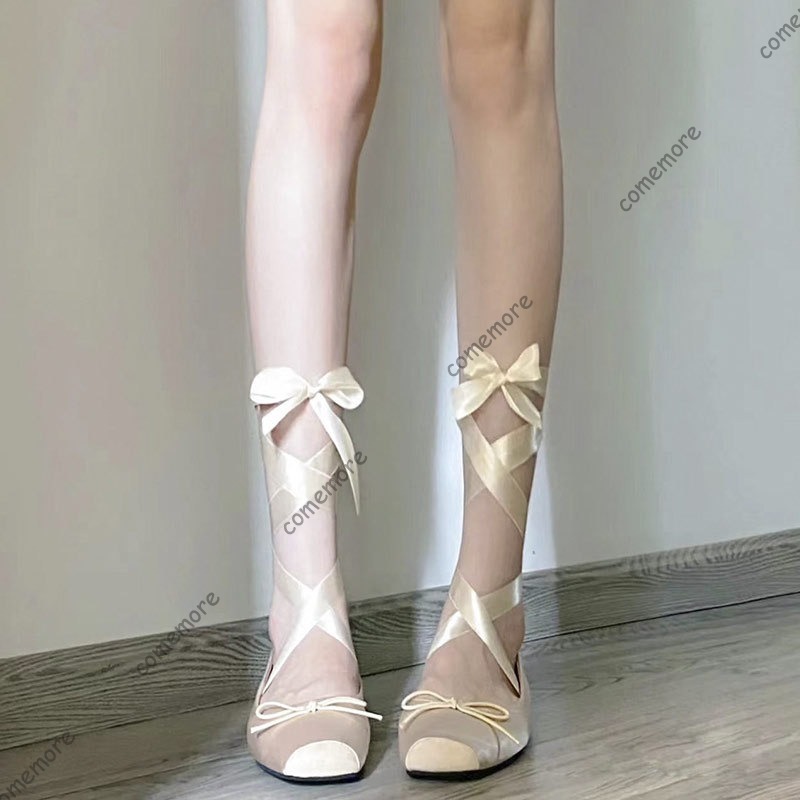 Women's Satin Ribbon Tie Balle - đánh giá và giá Women'S Fashion Footwear