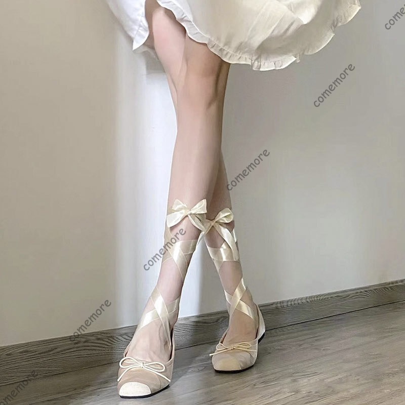 Women's Satin Ribbon Tie Balle - đánh giá và giá Women'S Fashion Footwear