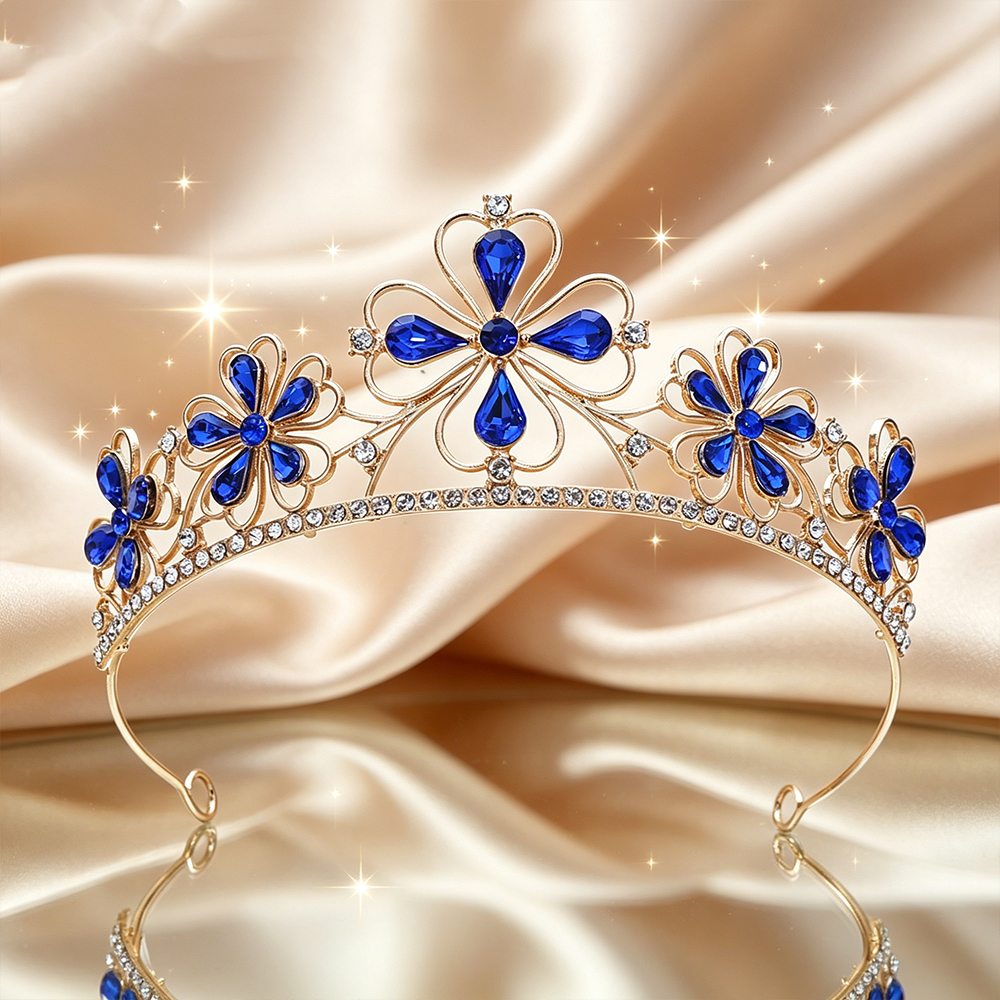 Baroque Four-Leaf Flower Cryst - đánh giá và giá Women Queen Fashion