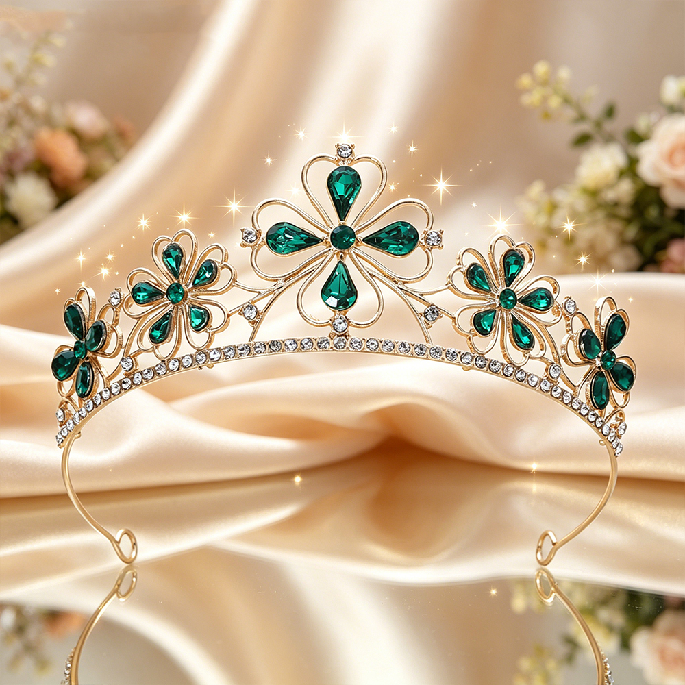 Baroque Four-Leaf Flower Cryst - đánh giá và giá Women Queen Fashion