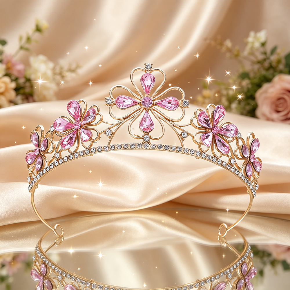 Baroque Four-Leaf Flower Cryst - đánh giá và giá Women Queen Fashion