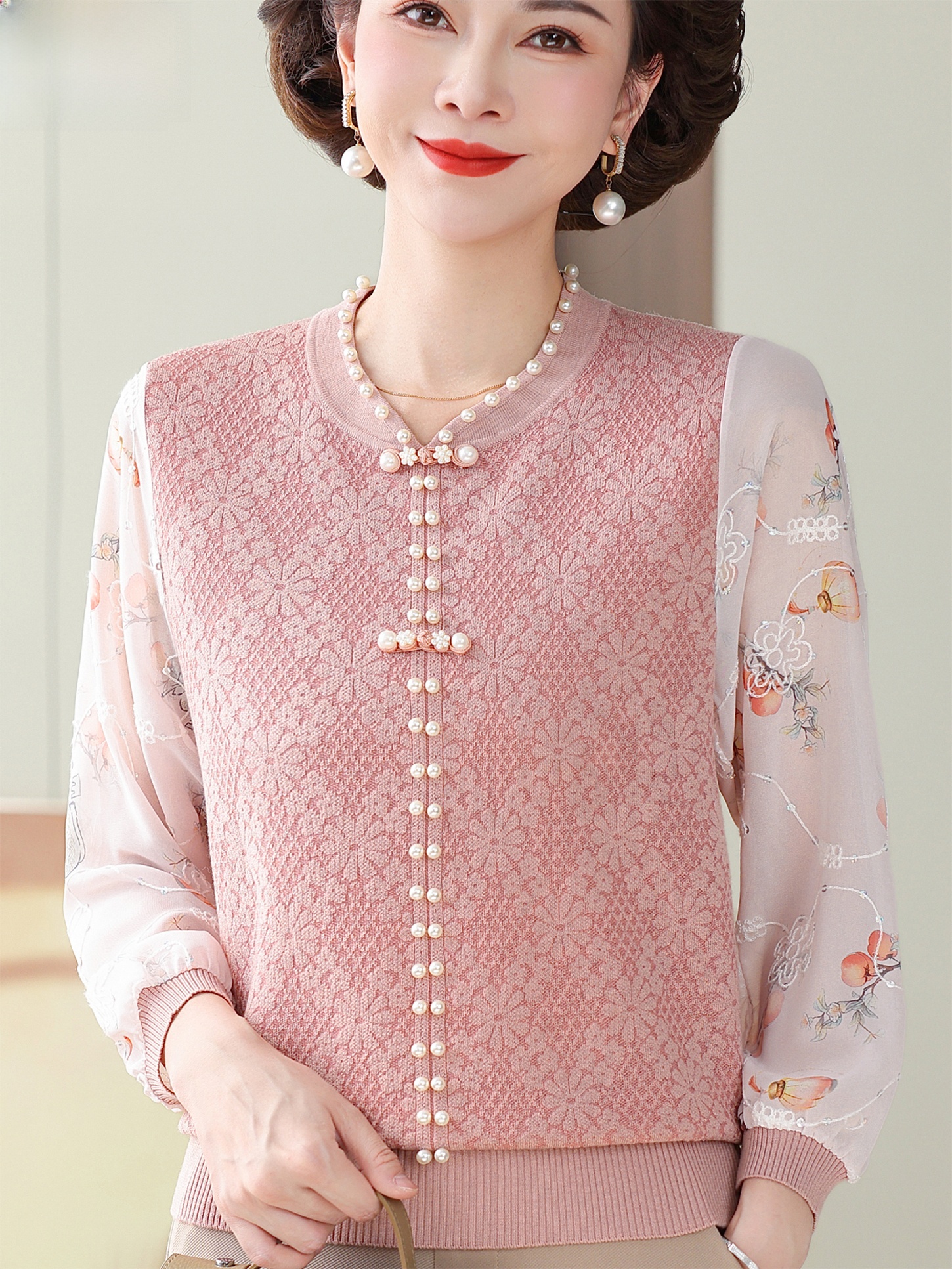 Ice Silk T-Shirt with Lace Sle - đánh giá và giá Women Fashion Over 60