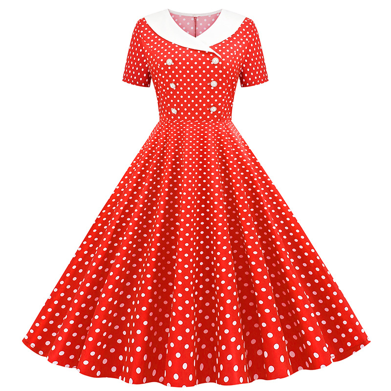 50S 60S Vintage Polka Dot Prin - đánh giá và giá Women'S Fashion Of The 60S
