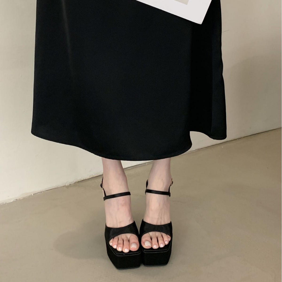 2026 Women's Black Strappy Pla - đánh giá và giá Women'S Fashion Footwear